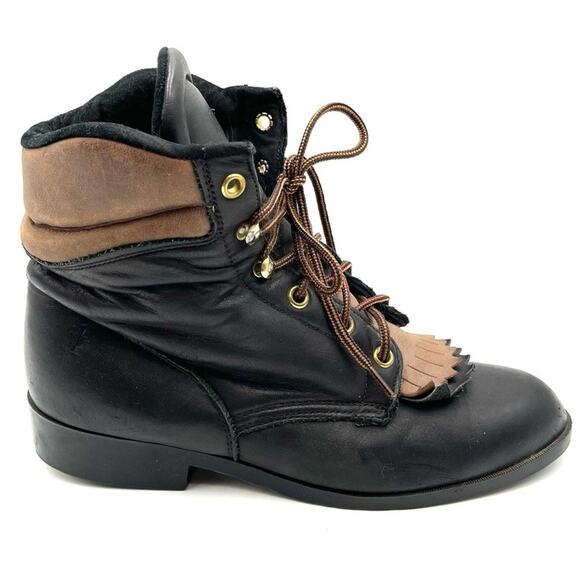 Laredo Shoes - LAREDO ankle boots women's size 6 black & brown